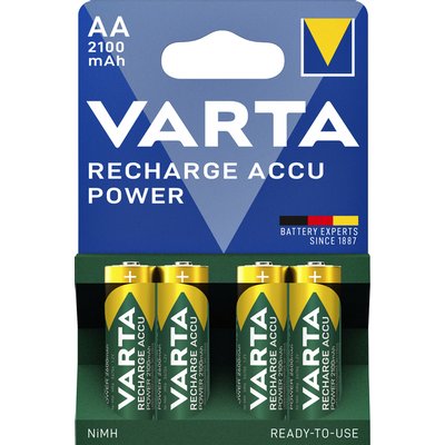 Batterij oplaadbaar VARTA 4x AA 2100mAh ready2use
