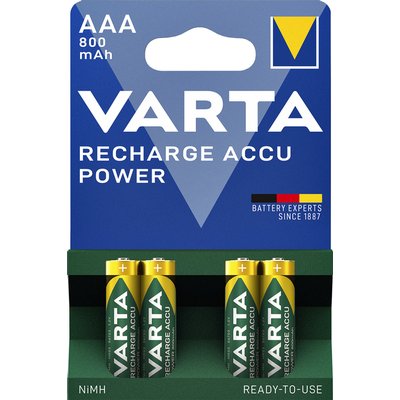 Batterij oplaadbaar VARTA 4x AAA 800mAh ready2use