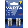 Batterij VARTA Ultra lithium 4x AAA foto