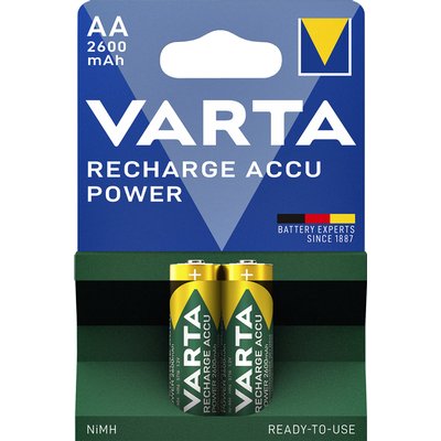 Batterij oplaadbaar VARTA 2x AA 2600mAh ready2use