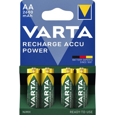 Batterij oplaadbaar VARTA 4x AA 2600mAh ready2use
