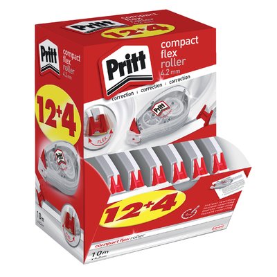 Roller correcteur Pritt Compact Flex 4,2mmx10m 12+4 gratuits