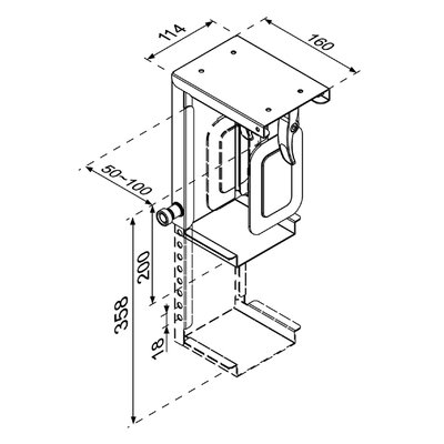 CPU houder Neomounts D075 10kg zwart