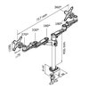 Support écran Neomounts D935D 2x 10-27" avec pince argent Photo