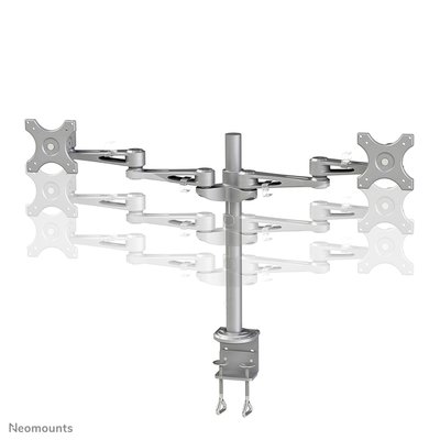 Support écran Neomounts D935D 2x 10-27" avec pince argent