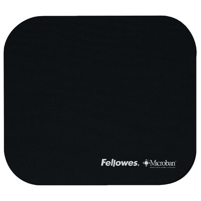 Muismat Fellowes microban antibacterieel zwart