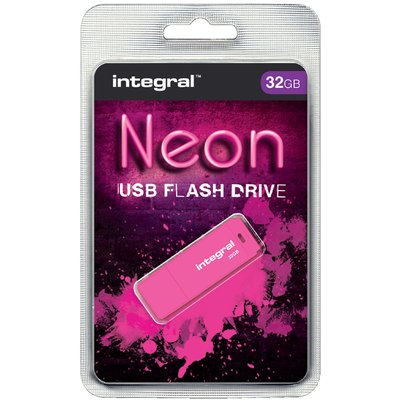 Clé USB 2.0 Integral Neon USB-A 32Go rose