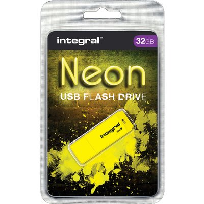 Clé USB 2.0 Integral Neon USB-A 32Go jaune