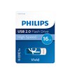 Clé USB 2.0 Philips Vivid USB-A 16Go bleu Photo