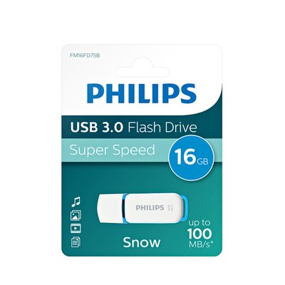 Clé USB 3.0 Philips Snow USB-A 16Go bleu