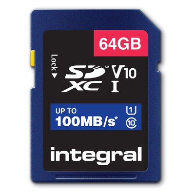 Geheugenkaart Integral SDXC V10 64GB