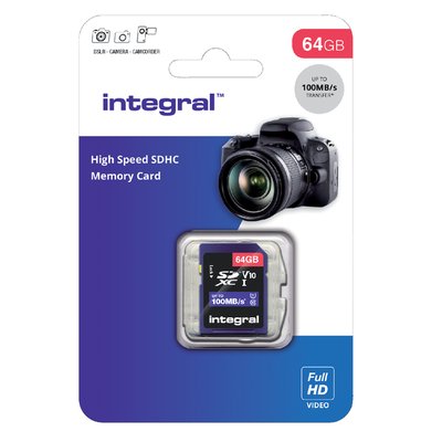 Geheugenkaart Integral SDXC V10 64GB