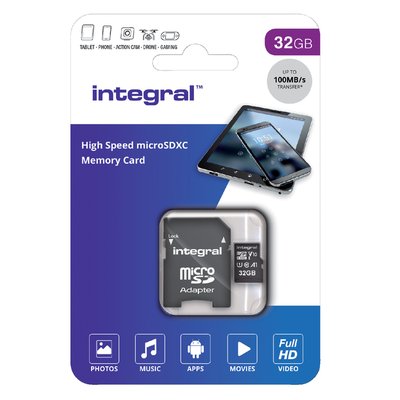 Geheugenkaart Integral microSDHC V10 32GB