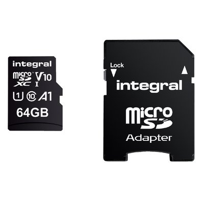 Geheugenkaart Integral microSDXC V10 64GB