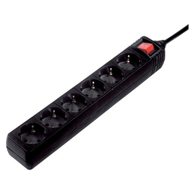 Multiprise Hama 6 prises sécurisée 5m noir