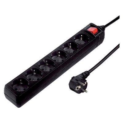 Multiprise Hama 6 prises sécurisée 5m noir