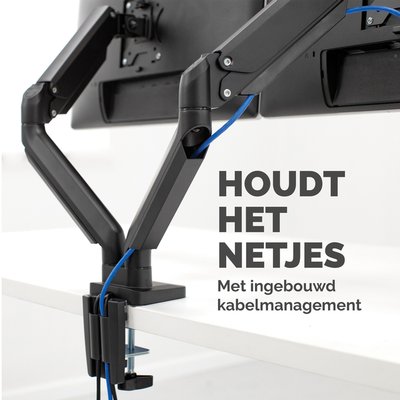 Monitorarm Fellowes Platinum Series dubbel horizontaal