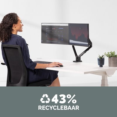 Monitorarm Fellowes Platinum Series dubbel horizontaal