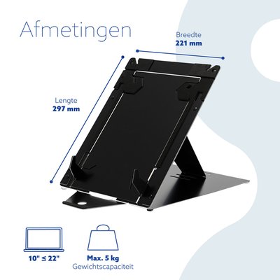 Support ergonomique ordinateur portable R-Go Riser Duo noir