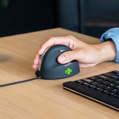 Muis R-Go Ergonomisch HE Break Draad Rechts M