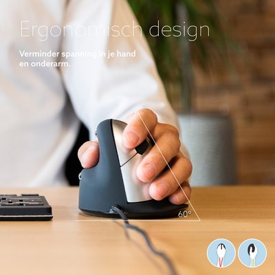 Souris ergonomique R-Go HE Break filaire Medium gaucher