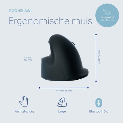 Muis R-Go Ergonomisch HE Break Wireless Rechts L