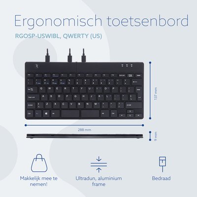 Toetsenbord R-Go Ergonomisch Split Break QWERTY
