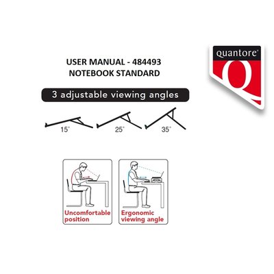 Support ordinateur portable Quantore réglable anthracite