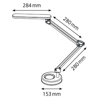 Bureaulamp Hansa led 4 stars zwart