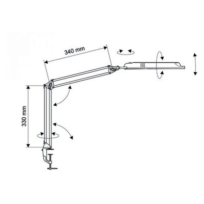 Lampe de bureau MAULatlantic LED avec pince noir