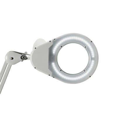 Lampe loupe MAULviso LED avec pince blanc