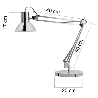 Bureaulamp Unilux Success led chroom