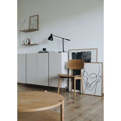 Lampe de bureau MAULfinja sans ampoule LED socle noir