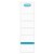Rug-insteekkaart Elba Rado breed 54x190mm wit 10 stuks