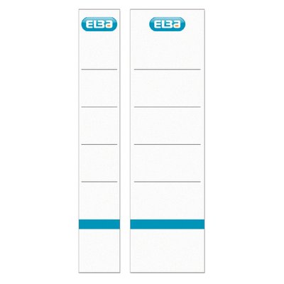Rug-insteekkaart Elba Rado breed 54x190mm wit 10 stuks