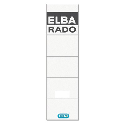 Rug-insteekkaart Elba Rado breed 44x159mm wit 10 stuks