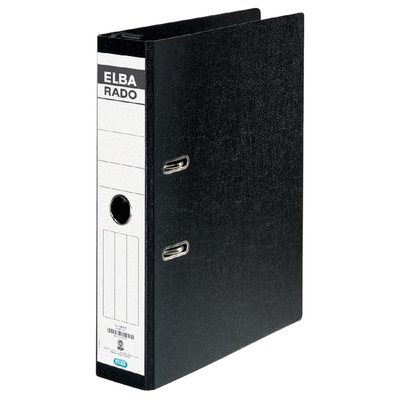 Hangordner Elba Rado 75mm karton zwart gewolkt
