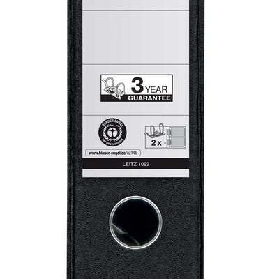 Classeur Leitz 1092 bancaire 2 mécanismes A4 75mm carton noir