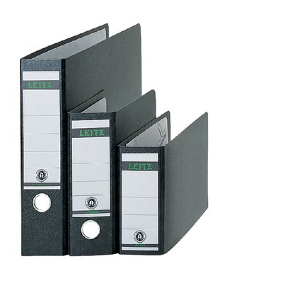 Ordner Leitz A6 77mm dwars karton zwart