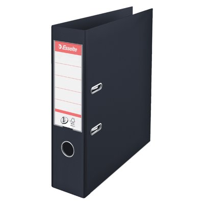Classeur à levier Esselte Vivida N°1 A4 75mm PP noir