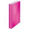 Classeur Leitz WOW A4 maxi 4 anneaux méc-D 25mm rose Photo