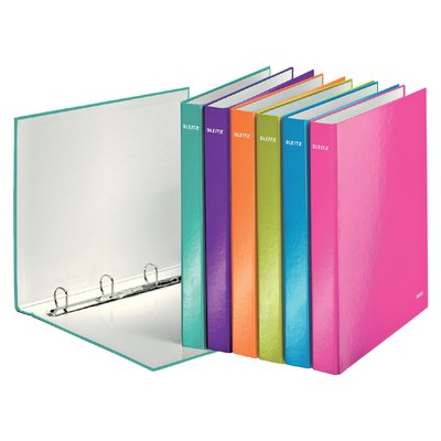 Classeur Leitz WOW A4 maxi 4 anneaux méc-D 25mm menthe