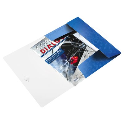 Chemise à élastique Leitz WOW A4 3 rabats PP bleu