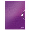 Chemise à élastique Leitz WOW A4 3 rabats PP violet Photo