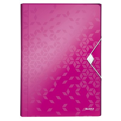 Trieur Leitz WOW pour A4 6 compartiments PP rose