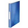 Classeur Leitz WOW A4 2 anneaux méc- O 25mm PP bleu Photo