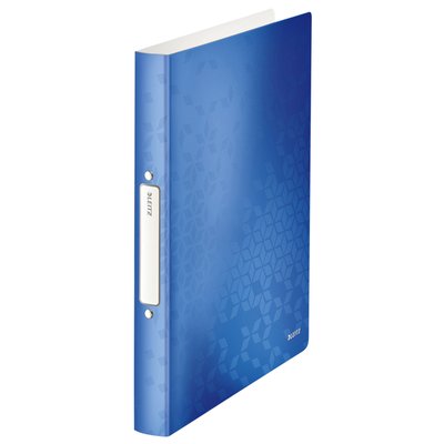 Classeur Leitz WOW A4 2 anneaux méc- O 25mm PP bleu