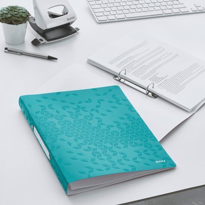 Classeur Leitz WOW A4 2 anneaux méc- O 25mm PP menthe