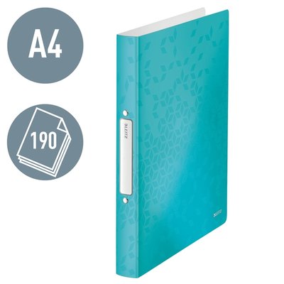 Classeur Leitz WOW A4 2 anneaux méc- O 25mm PP menthe