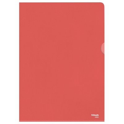 Insteekmap L-model Esselte standaard A4 0.11mm PP rood 100 stuks